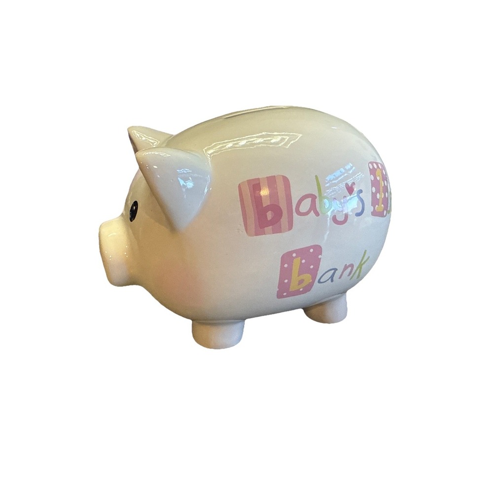 Vintage Porcelain Baby's 1st Piggy Bank